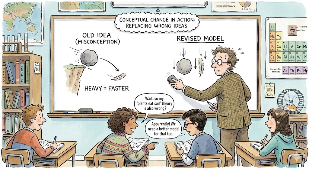 Overview image for How Learners Replace Wrong Ideas | Mythcraft