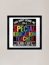 Listing image for Special Education Teacher, SPED Fra Framed Wall Art Poster Canvas Print Picture