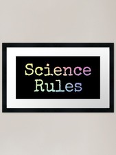 Listing image for Science Rules Cute Scientist Fun Sc Framed Wall Art Poster Canvas Print Picture