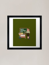 Listing image for teacher caring about students Frame Framed Wall Art Poster Canvas Print Picture