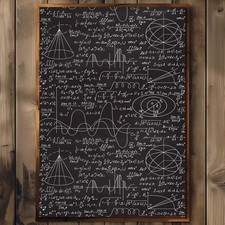 Listing image for Mathematics Formula Chalkboard Poster Science Classroom Wall Art