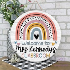 Listing image for Teacher Door Sign, Classroom Decor, Teacher Gifts, Teacher Door Hanger