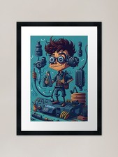 Listing image for Cool Gadget Boy Tech Framed Art Pri Framed Wall Art Poster Canvas Print Picture