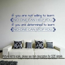 Listing image for Inspirational quote wall art, "No one can stop you" classroom wall stickers