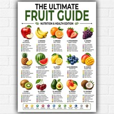 Listing image for Ultimate Fruit Guide Poster A3 - Nutrition & Health Educational Wall Art