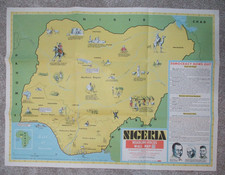 Listing image for NIGERIA 1966 Civic Education Service MAP 28" x 37" Poster African Poster