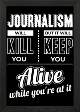Listing image for Journalism Framed Wall Art Poster Canvas Print Picture