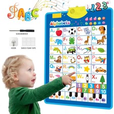 Listing image for Kids Electronic Alphabet Wall Chart Talking ABC 123 Music Poster Learning Toy