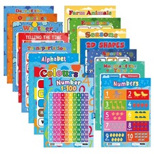 Listing image for Educational Posters 15 Pack A3 Size Early Years Classroom Learning Wall Charts