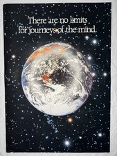 Listing image for Vintage 1990 Argus Earth Space Poster No Limits Journeys Mind 13.5x19