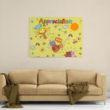 Listing image for Thank You Teacher Canvas Wall Art Appreciation Gift Classroom Colourful Decor