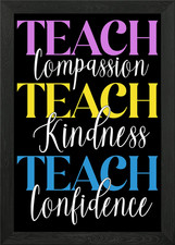 Listing image for Teacher Appreciation Love, Teach Co Framed Wall Art Poster Canvas Print Picture