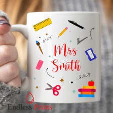 Listing image for Personalised Teacher Mug Name Gift Mug Personalised End Of School Gift Teachers