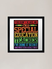 Listing image for Special Education Teacher, SPED Fra Framed Wall Art Poster Canvas Print Picture