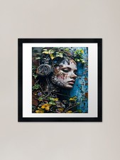 Listing image for Technology girl Framed Art Print Framed Wall Art Poster Canvas Print Picture