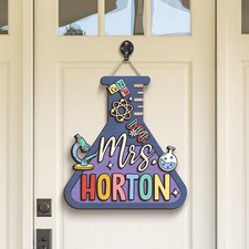 Listing image for Custom 2D Science Teacher Name Sign, Personalized Science Classroom Decor