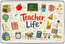 Listing image for Teacher Life Fridge Magnet Travel Souvenir Gift Classroom Teaching Art Decor